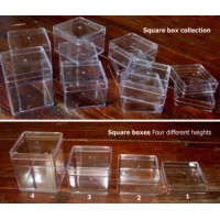 Square Plastic Box Collection - Eleven boxes