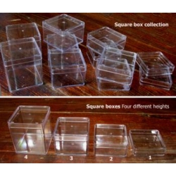 Square Plastic Box Collection - Eleven boxes